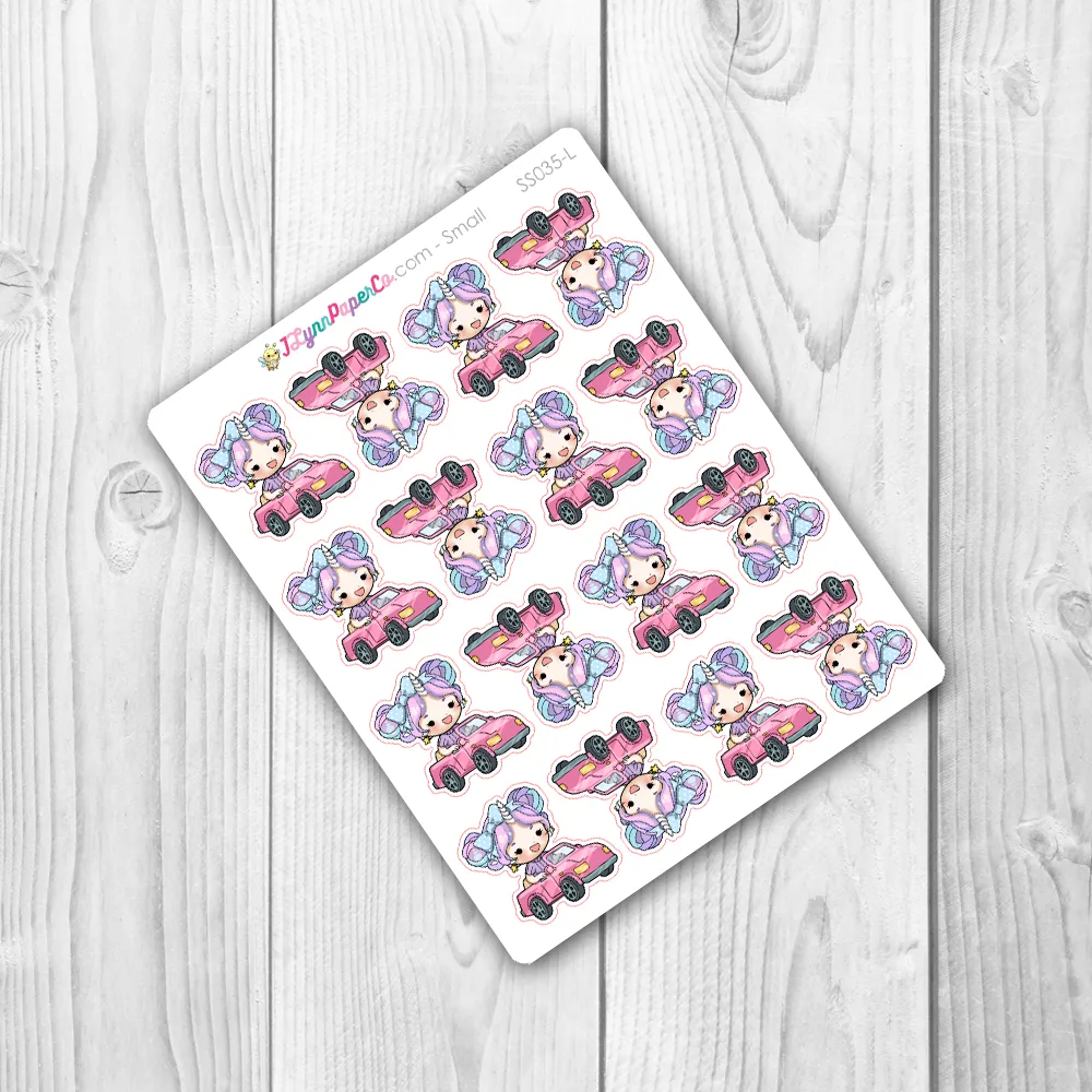 Starshine Driving Character Stickers | SS035