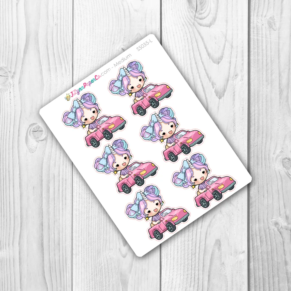 Starshine Driving Character Stickers | SS035