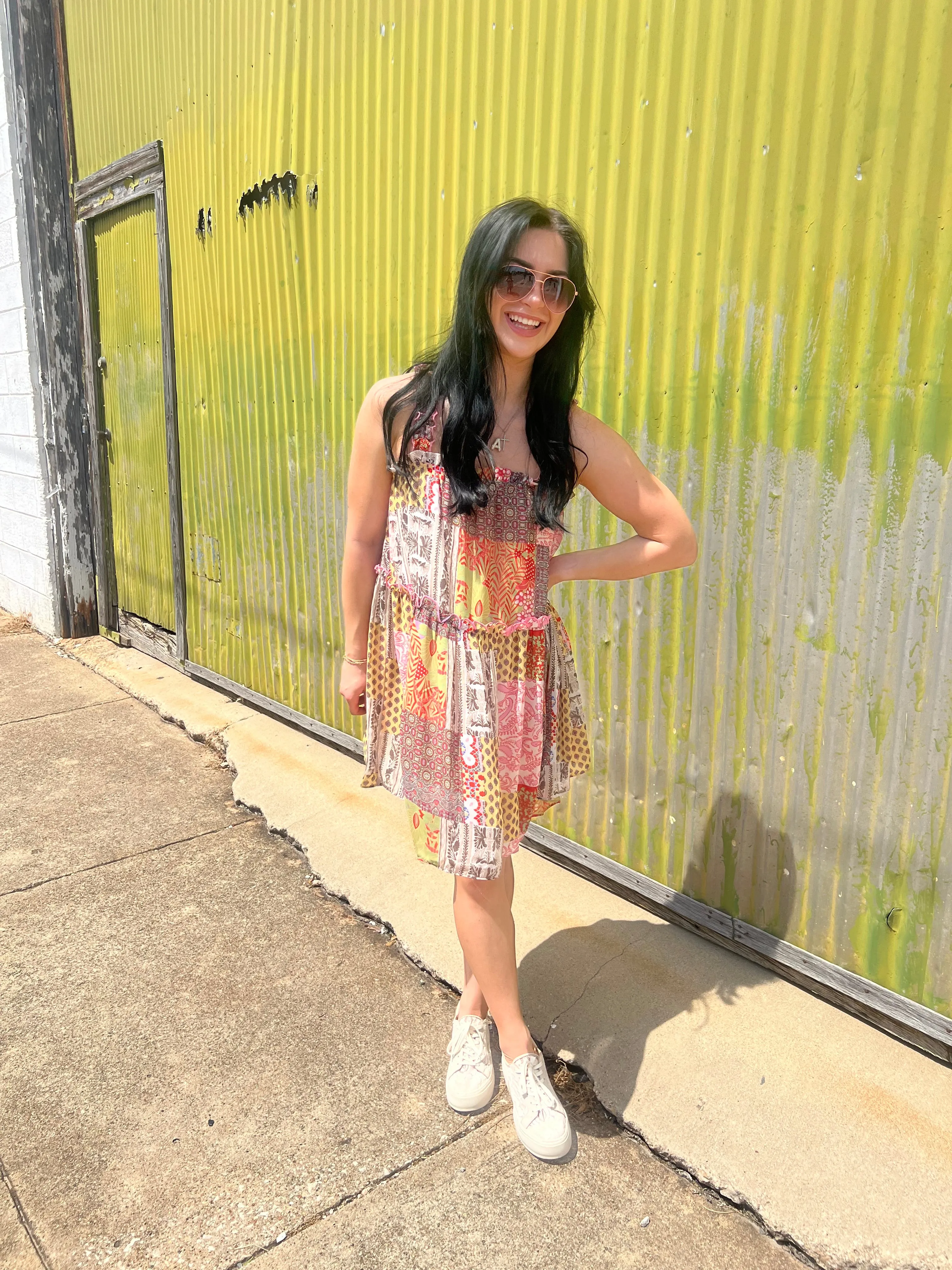 Sunkissed Summer Patchwork Mini Dress