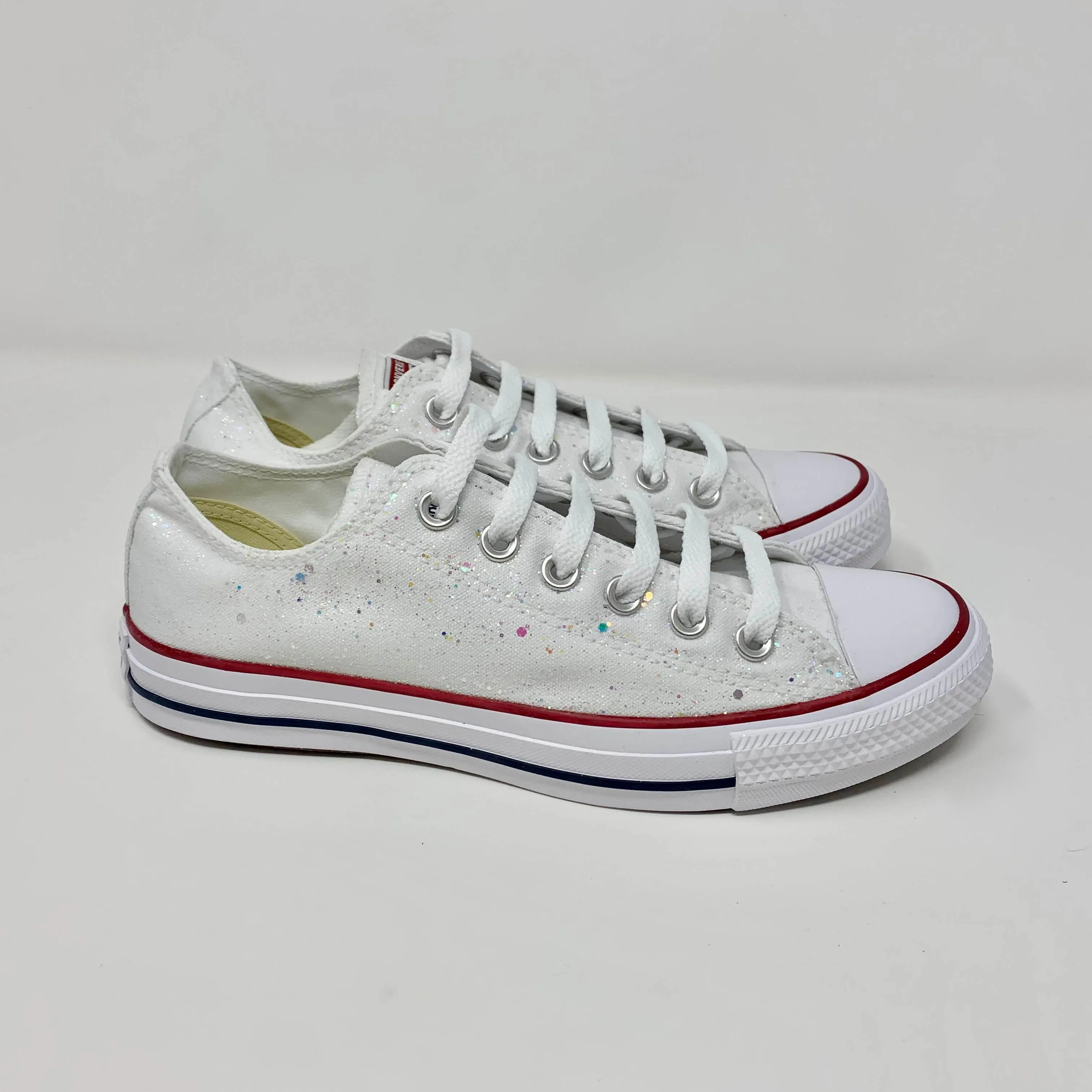 White Crystal Glitter Shoes