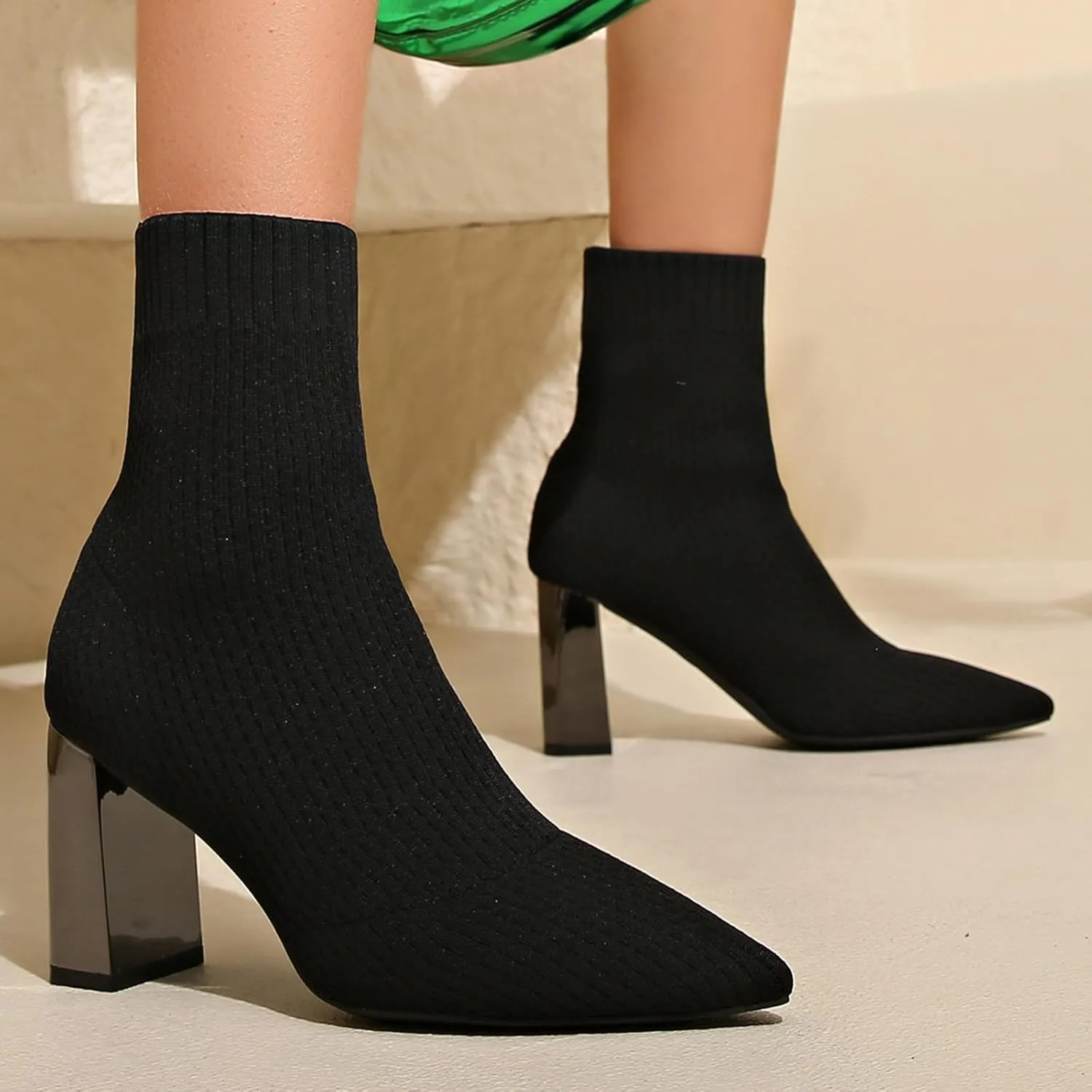 Women Ankle Boots Womens Dress Boots Chunky Boots Women's Ankle Boots Short Booties Low Block Heel Ankle Booties