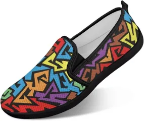 Women Comfortable Fashionable Shoes Breathable Slip On Mesh Shoes Casual Lightweight Tennis Sneakers for Jumping US 6-11 Black Sole