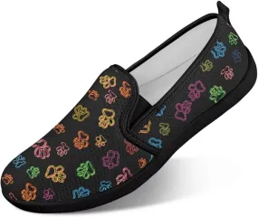 Women Comfortable Fashionable Shoes Breathable Slip On Mesh Shoes Casual Lightweight Tennis Sneakers for Jumping US 6-11 Black Sole