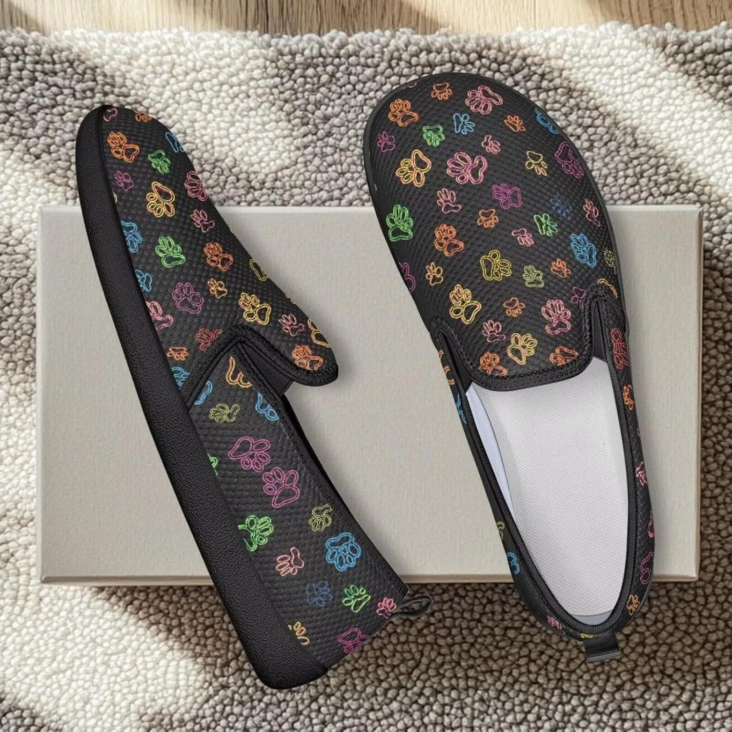 Women Comfortable Fashionable Shoes Breathable Slip On Mesh Shoes Casual Lightweight Tennis Sneakers for Jumping US 6-11 Black Sole
