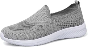 Womens Knitting Platform Orthopedic Sneakers Comfor Non Slip Out Increase Height Casual Walking Shoes Fashionable Slip-On Mom Shoes Anti Slip Breathable Nurse Work Shoes