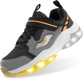 YESKIS Kids Boys Girls Light Up Shoes Lightweight Mesh Breathable Led Flashing FutuVibe Running Sneakers for Little Kid and Big Kid